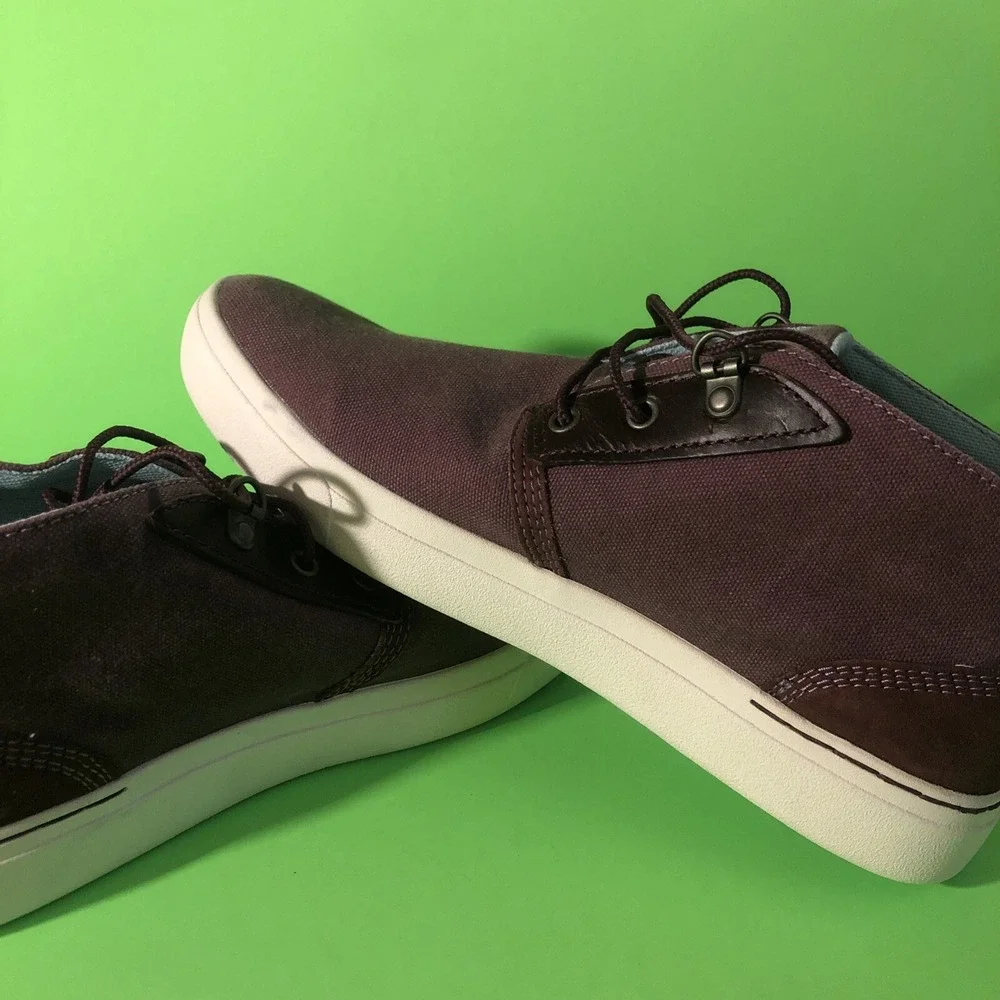 Timberland Chukka Bootie 8.5 Amherst Women's Canvas Sensor Flex Maroon